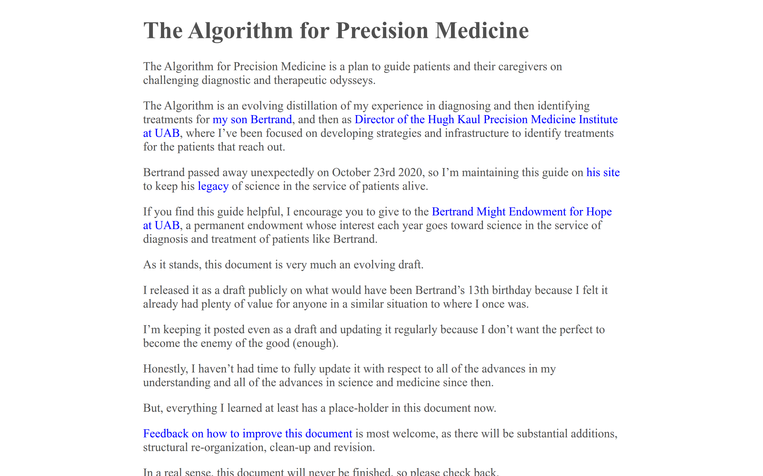 Preview of Precision Medicine